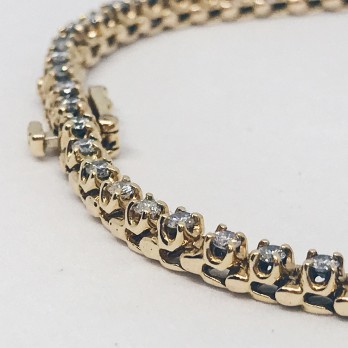 Gargantilla riviere en oro 18kt con brillantes. 2