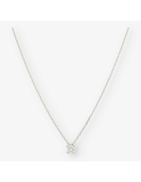 Colgante en oro blanco 18kt con brillante NUEVO
