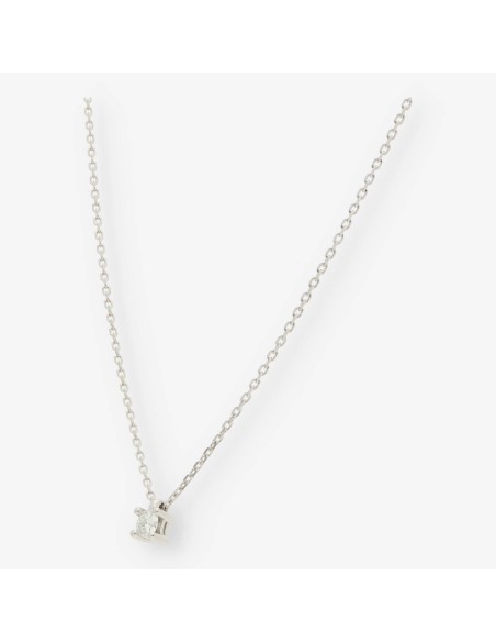 Colgante en oro blanco 18kt con brillante NUEVO
