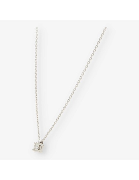 Colgante en oro blanco 18kt con brillante NUEVO