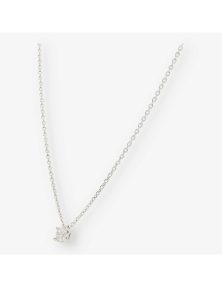 Colgante en oro blanco 18kt con brillante NUEVO