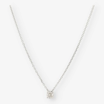 Colgante en oro blanco 18kt con brillante NUEVO 2
