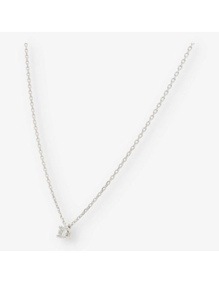 Colgante en oro blanco 18kt con brillante NUEVO