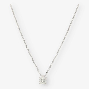 Colgante en oro blanco 18kt con brillante NUEVO 2