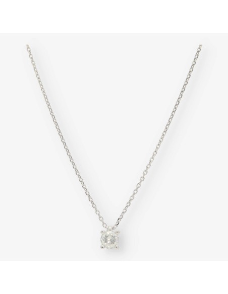 Colgante en oro blanco 18kt con brillante NUEVO