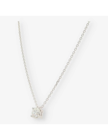 Colgante en oro blanco 18kt con brillante NUEVO