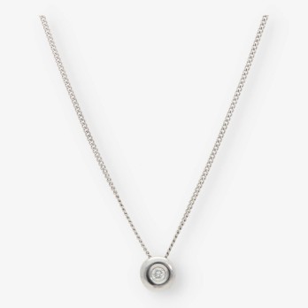 Collar en oro blanco 18kt con brillante 2