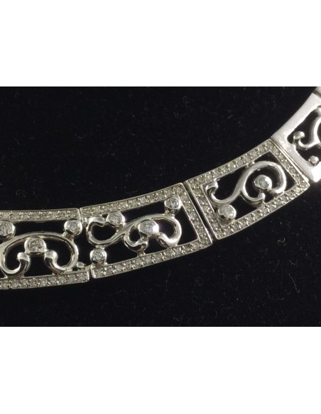 Gargantilla de oro blanco y brillantes