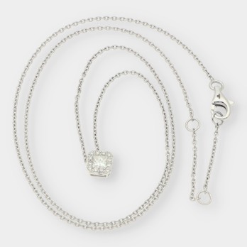 Collar Mosso en oro blanco 18kt con brillante 2