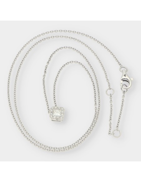 Collar Mosso en oro blanco 18kt con brillante