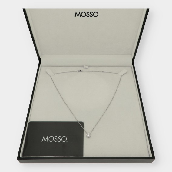 Collar Mosso en oro blanco 18kt con brillante
