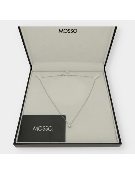 Collar Mosso en oro blanco 18kt con brillante