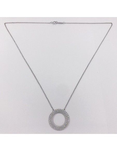 Gargantilla Tiffany en oro blanco 18kt con brillantes