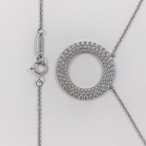 Gargantilla Tiffany en oro blanco 18kt con brillantes