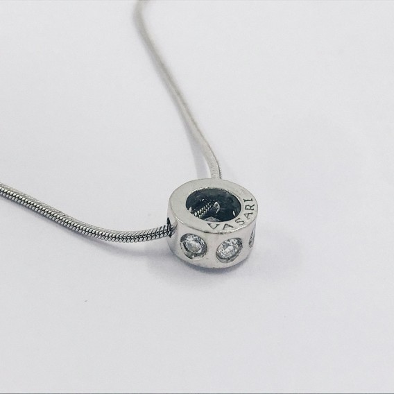 Colgante Vasari de oro blanco y brillantes