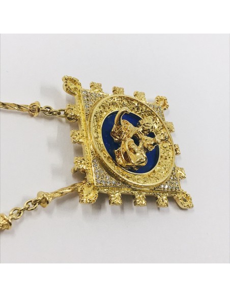 Cadena y colgante Madona de Port Lligat en oro 18kt