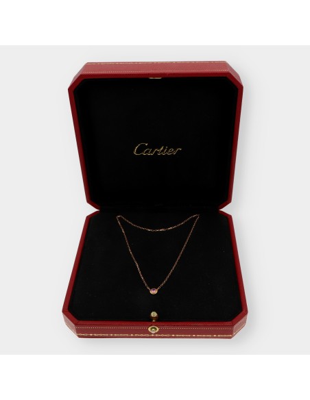 Collar Cartier en oro amarillo 18kt con zafiro rosa