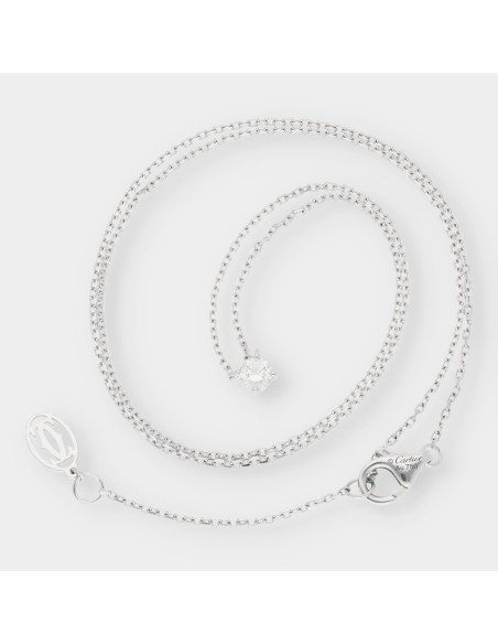 Collar Cartier en oro blanco 18kt con brillante