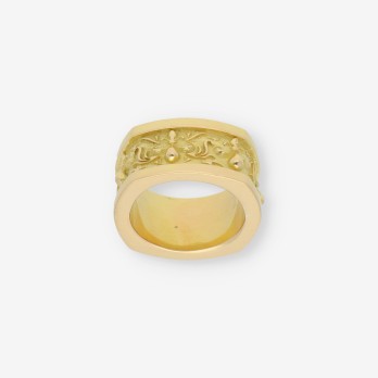Anillo ancho macizo en oro 18kt 2