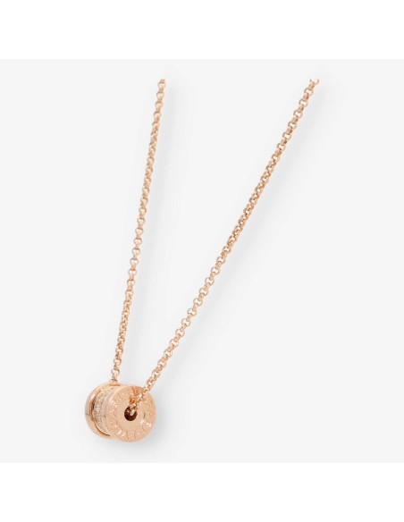 Collar Bulgari Bzero oro rosa 18kt y brillantes