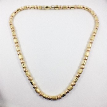 Collar de oro rosa y amarillo