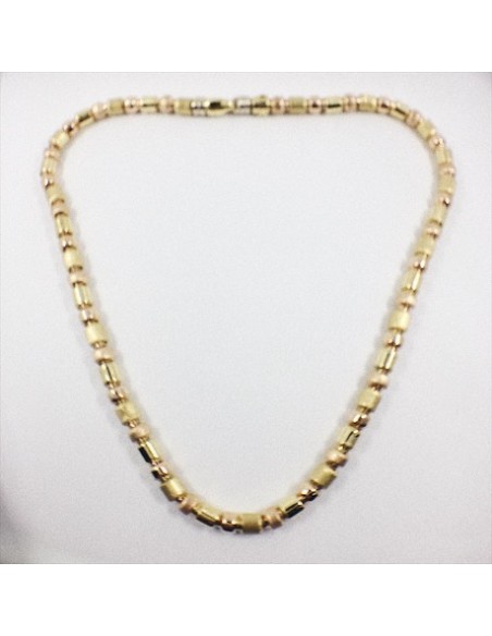 Collar de oro rosa y amarillo