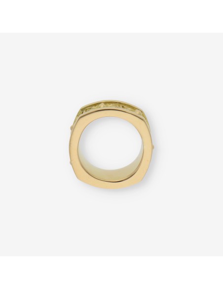 Anillo ancho macizo en oro 18kt