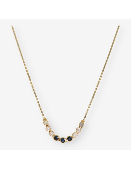 Gargantilla en oro bicolor 18kt con brillantes