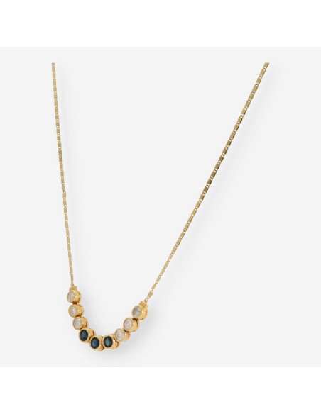 Gargantilla en oro bicolor 18kt con brillantes
