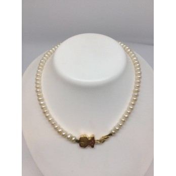 Gargantilla Tous de perlas de rÃ­o y cierre en oro