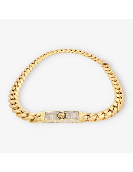 Cadena barbada 70cm en oro 18kt