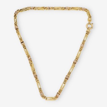 Cadena de espiga en oro 18kt