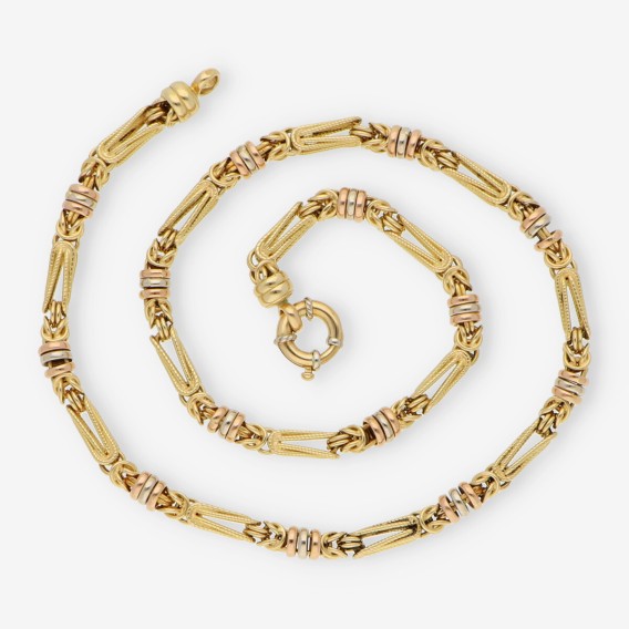 Cadena de espiga en oro 18kt