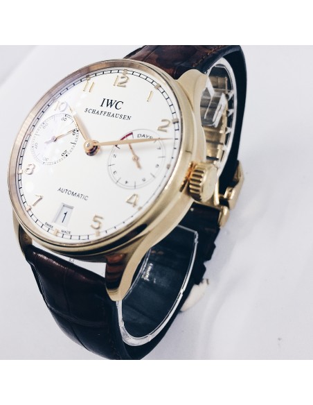 IWC Schaffhausen PortuguÃ©s automatic 7 days oro rosa