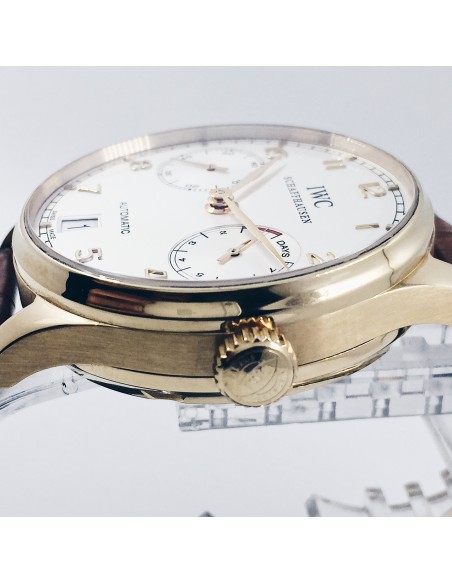 IWC Schaffhausen PortuguÃ©s automatic 7 days oro rosa