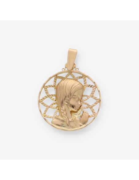 Colgante oro 18kt virgen niÃ±a
