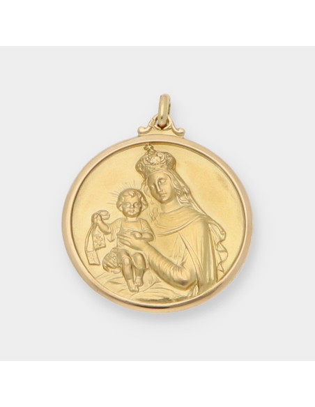 Medalla en oro 18kt con doble imagen