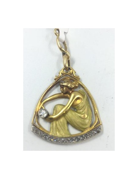 Colgante Masriera en oro y brillantes