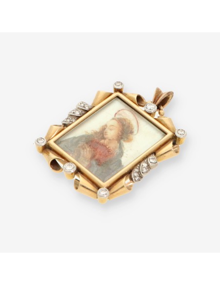 Medalla oro y diamante