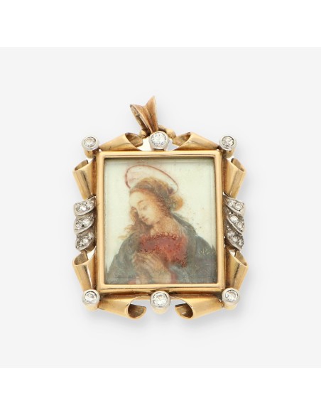 Medalla oro y diamante