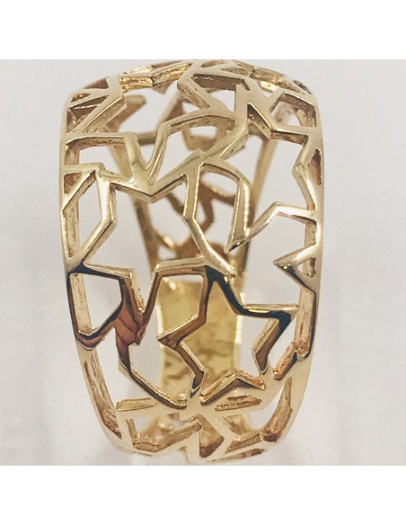 Anillo de oro 18kt. con estrellas.
