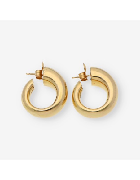 Pendientes aro ancho en oro 18kt