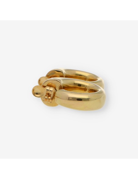 Pendientes aro ancho en oro 18kt