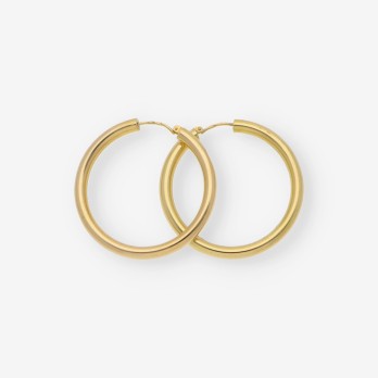 Pendientes aro en oro 18k