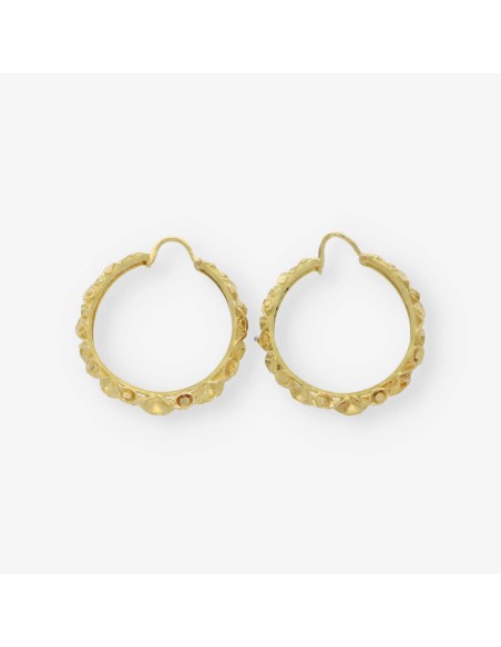 Pendientes aro en oro 18kt