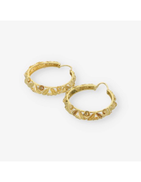 Pendientes aro en oro 18kt