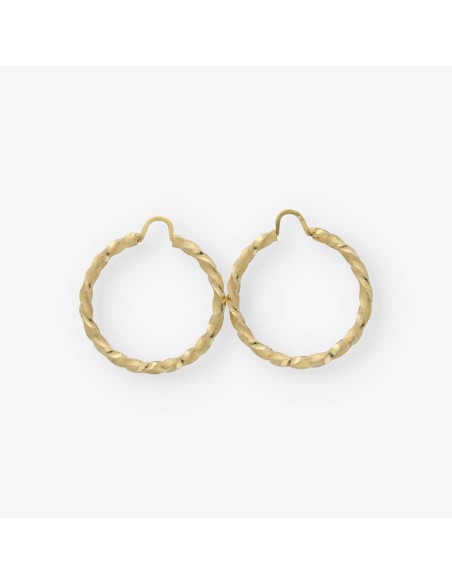 Pendientes aro en oro 18kt