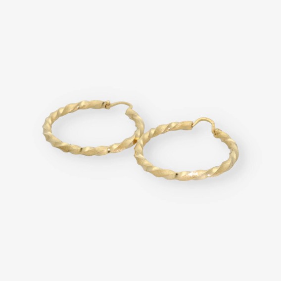 Pendientes aro en oro 18kt
