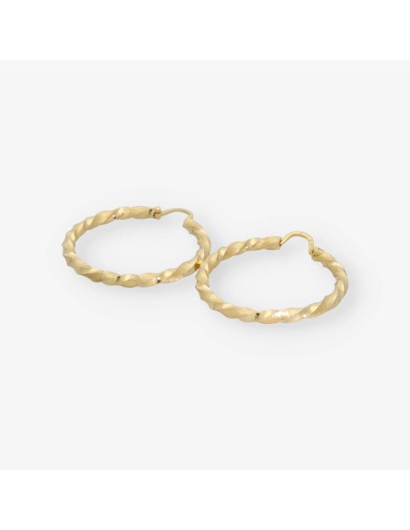 Pendientes aro en oro 18kt