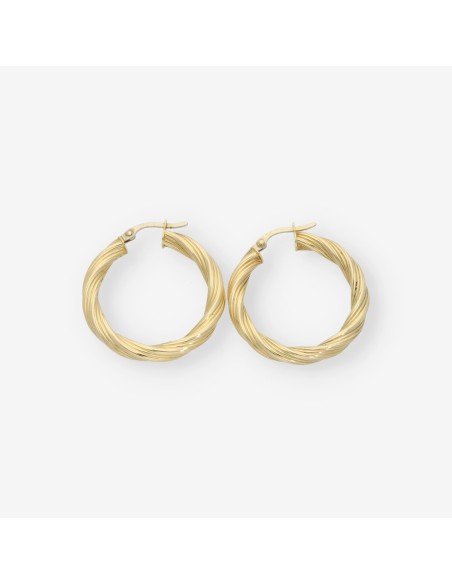 Pendientes aro en oro 18kt